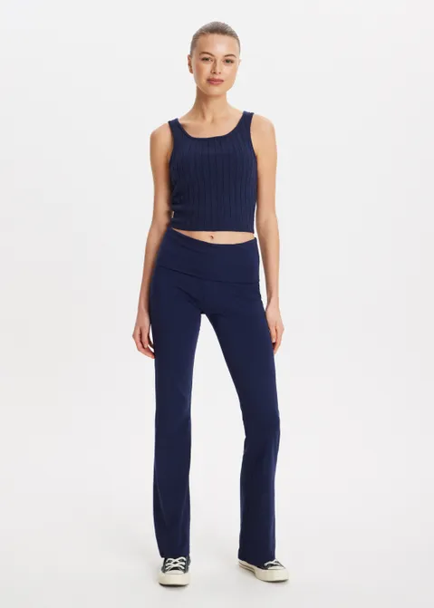 Singlet met structuur blauw (BLW.D)