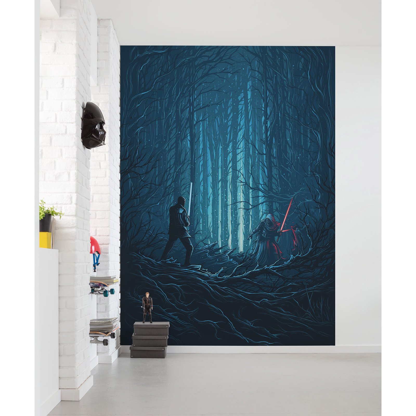 Vlies-Fototapete STAR WARS WOOD FIGHT - 200x280 cm