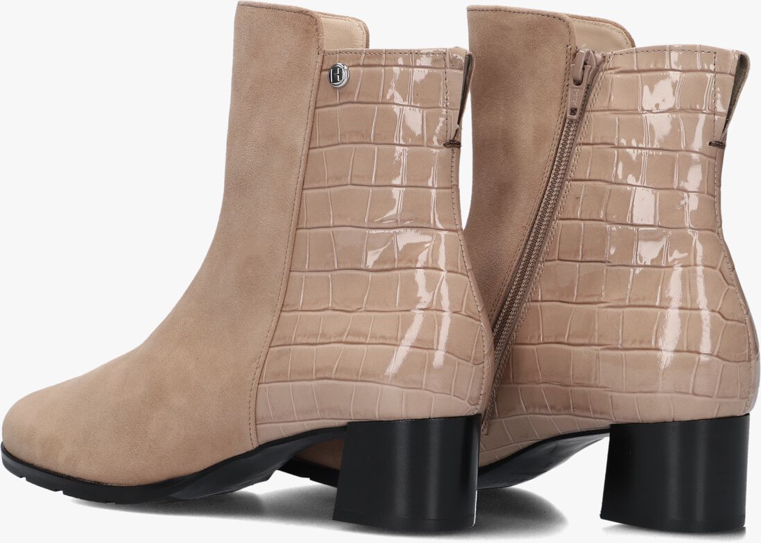 beige hassia enkellaarsjes milano