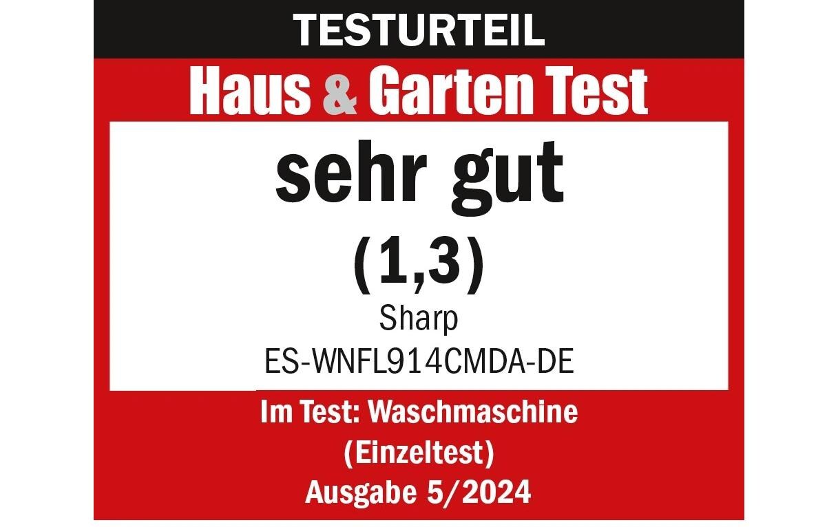 Waschmaschine ES-WNFL914CMDA-DE Links<br>Frontloader mit 9 kg Ladekapazität