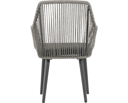 Garden Place Eetkamerset Paula 6-zits bestaande uit: 6 stoelen, tafel, inclusief kussens (grijze stof)