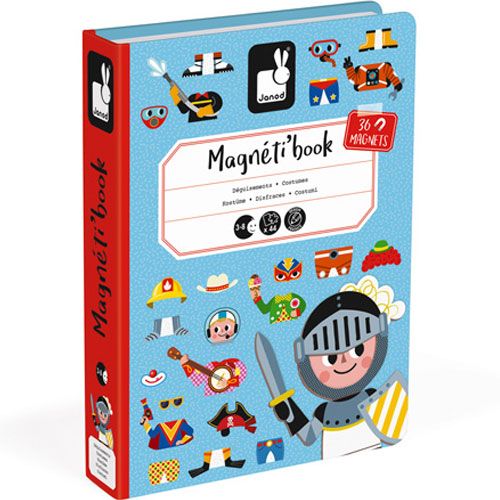 Janod magneetboek verkleedfeest jongens - 36st