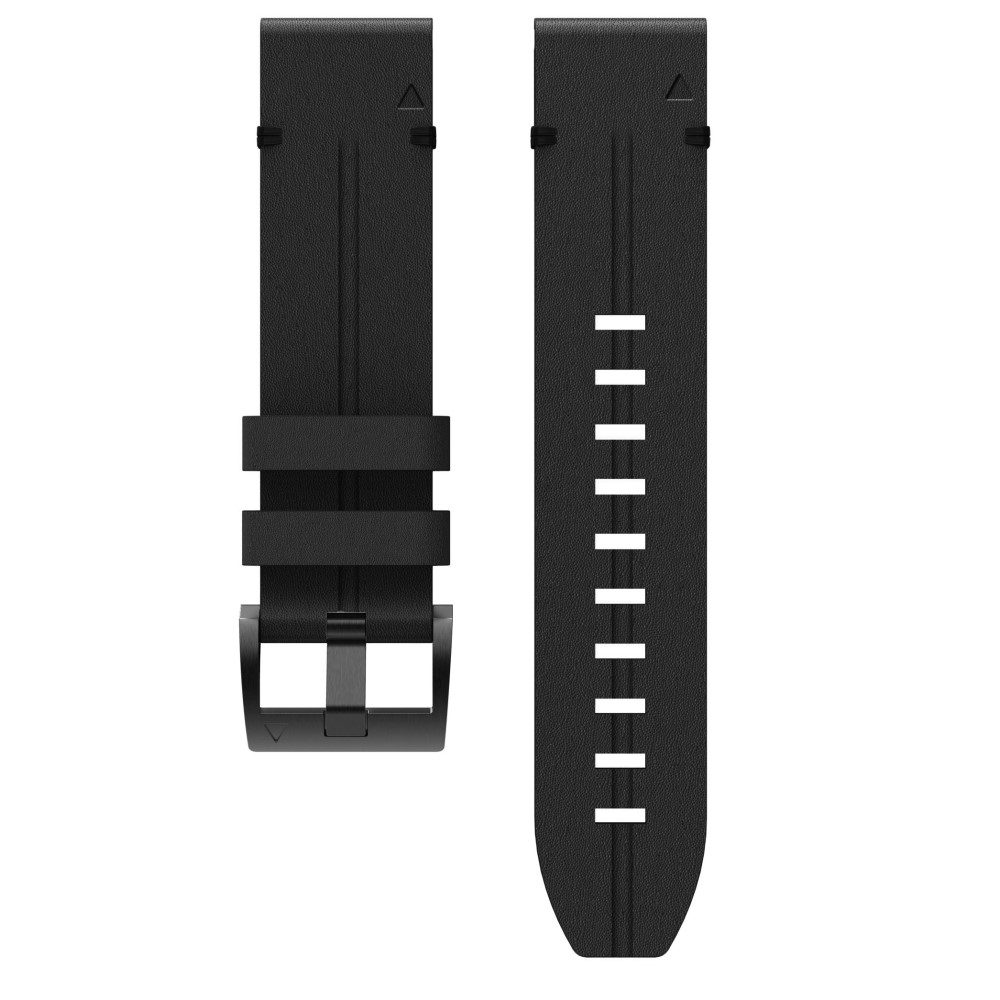 Garmin Echtleder Ersatz Armband mit Dornschliesse mit 20mm Schnellverschluss (Gelenkumfang: 167-217mm) - Schwarz