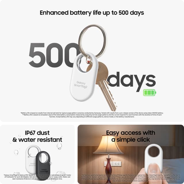 Samsung SmartTag2 Bluetooth tracker (hvid)