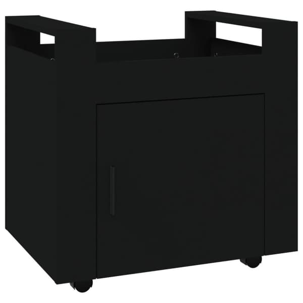 vidaXL Tralle til skrivebord svart 60x45x60 cm konstruert tre