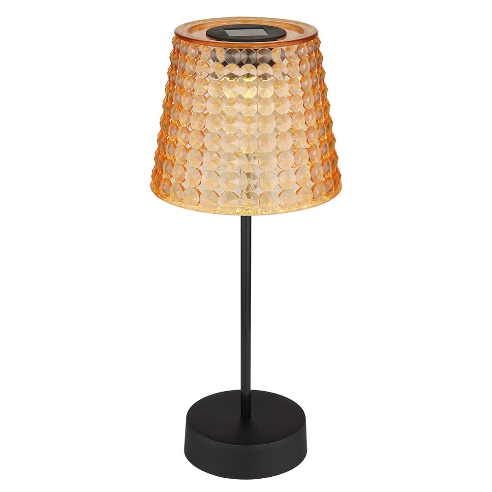 2er Set LED Solarleuchte, Tischlampe, Kristalloptik, H 29cm