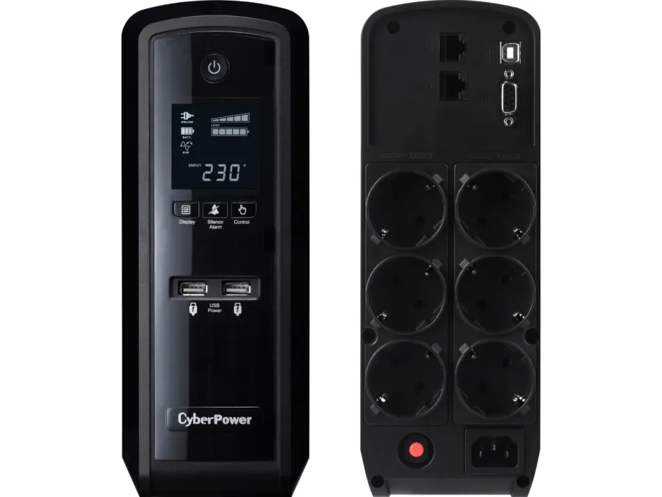 CyberPower Backup PFC Sinewave Series for Mac CP1350EPFCLCD - UPS - AC 230 V - 780 Watt - 1350 VA - 7 At - RS-232, USB - output-stikforbindelser: 6