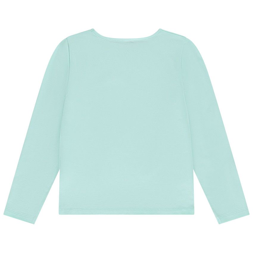 T-shirt manches courtes en jersey avec print fantaisie pour fille - Bleu