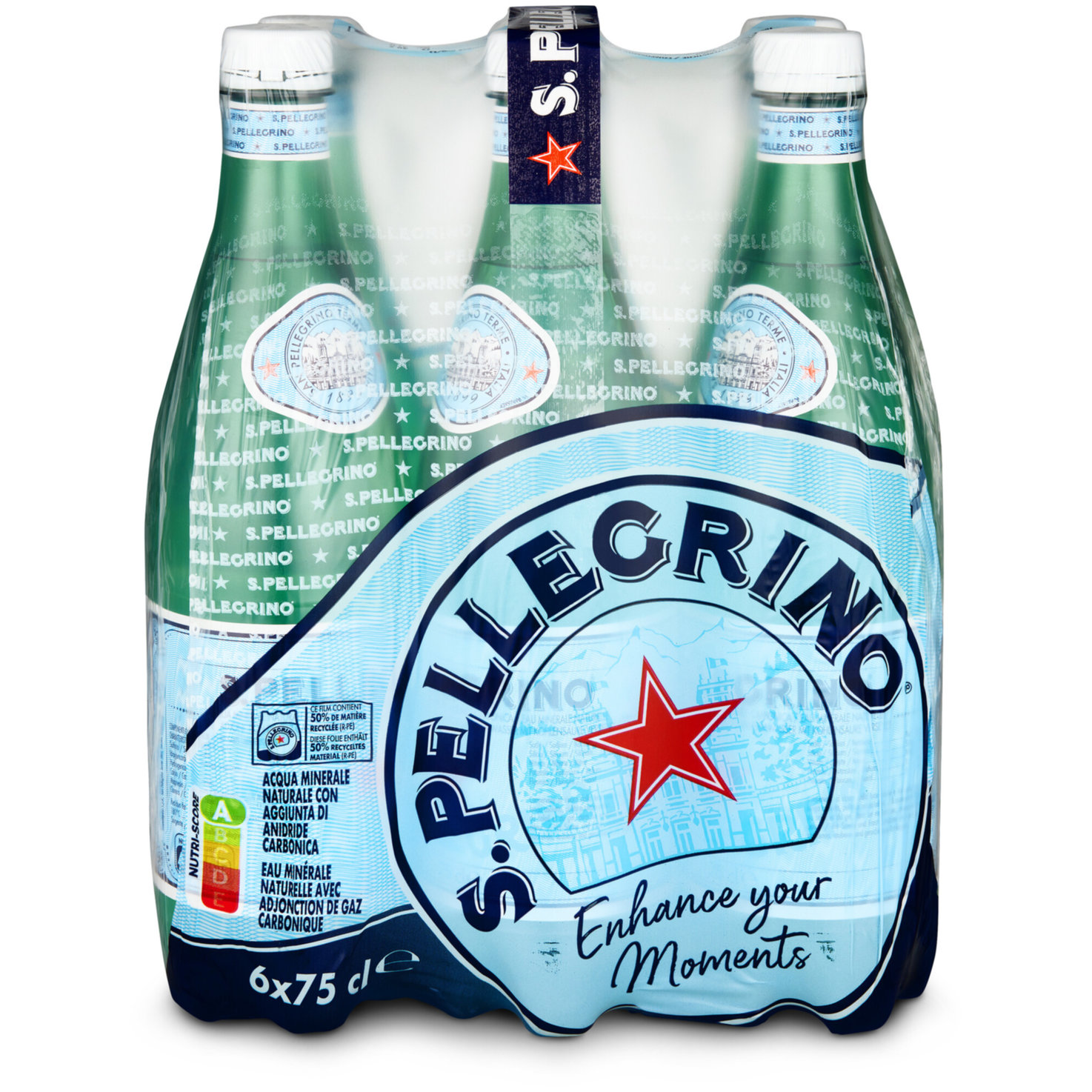 S. Pellegrino mit Kohlensäure 6x75cl -450cl