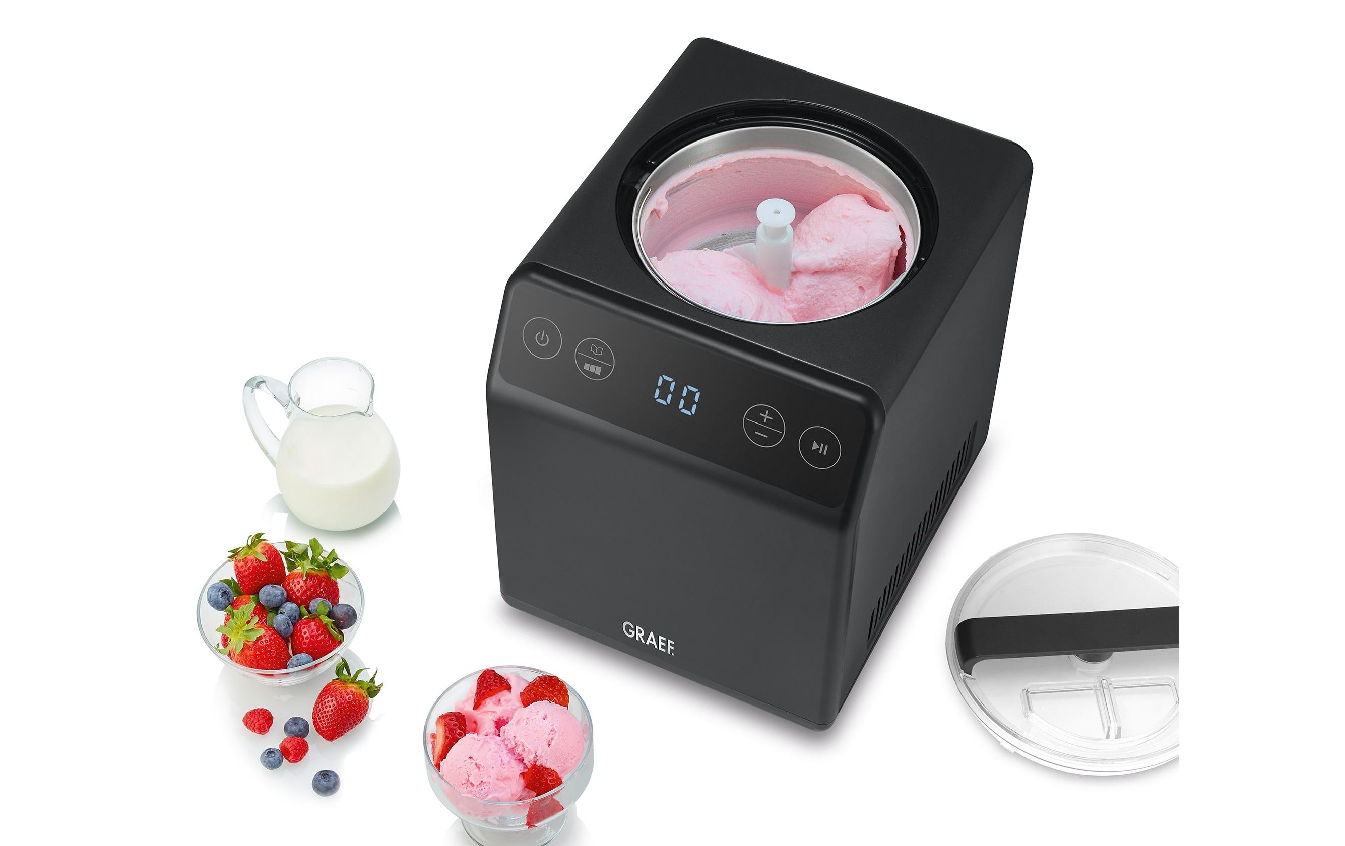 Glacemaschine IM 706 2 l, Schwarz<br>Eismaschine mit Joghurtfunktion