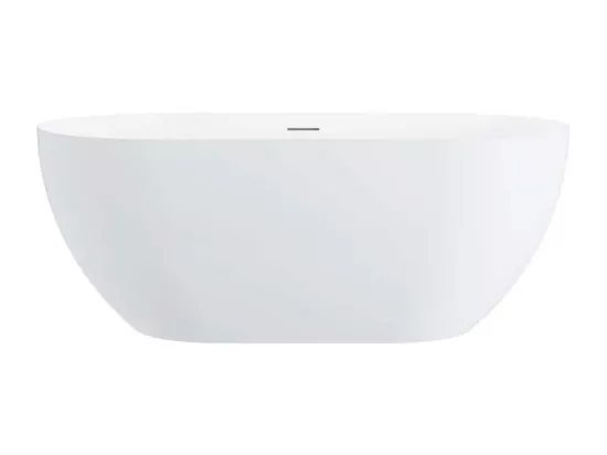 Baignoire îlot design ovale LISBON blanche 160 cm Mat