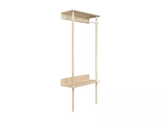 Meuble d'entrée / Porte manteau en bois de hêtre - LONNY 9920