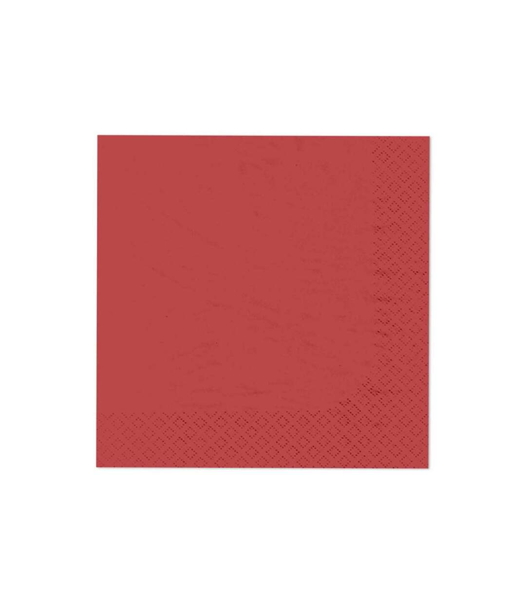 Paris Prix - Lot De 20 Serviettes En Papier cocktail 25x25cm Rouge