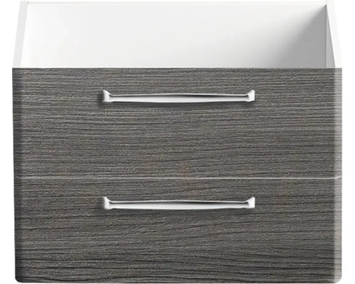 Pelipal Kumba badkamermeubelset (B x H x D): 110 x 200 x 51 cm, grafiet getextureerde fronten, 5-delige set inclusief mineraal gegoten wastafel, badmeubel en wandkast (99.770221194)