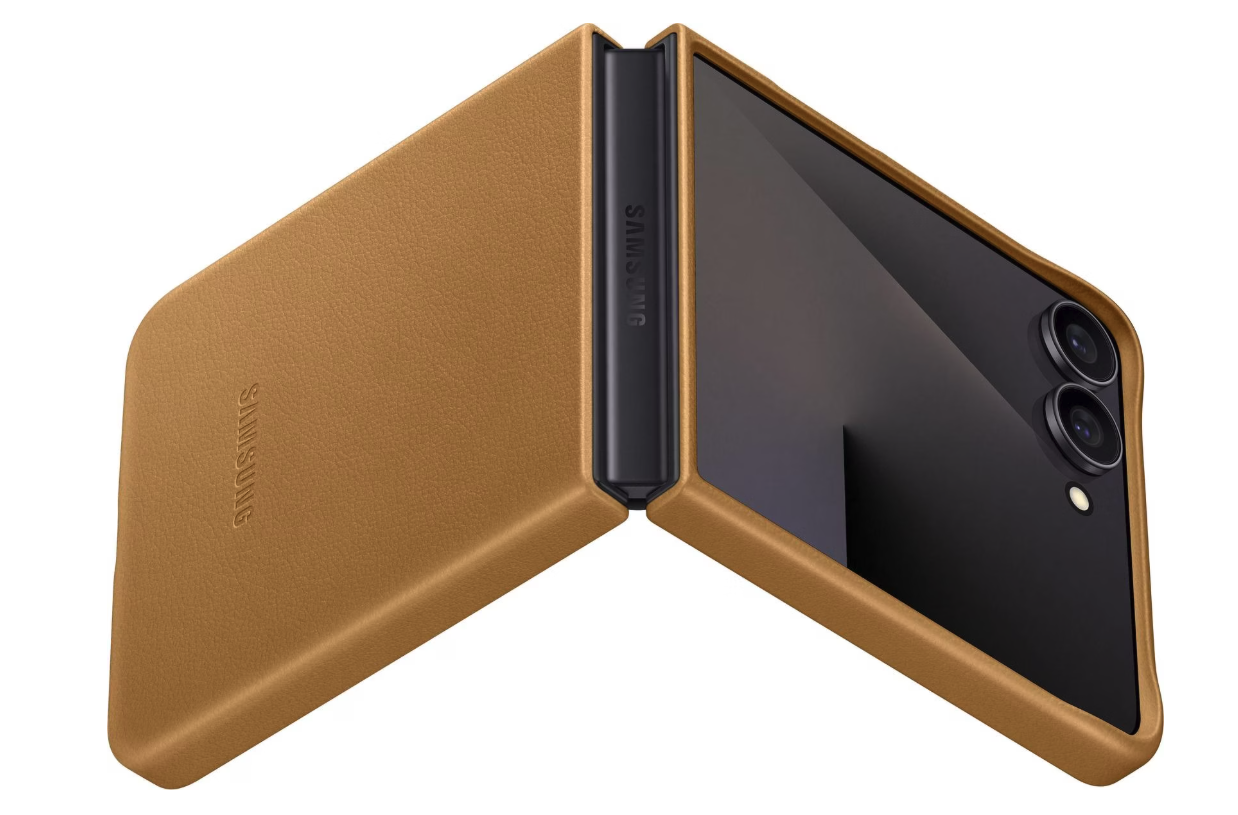 Galaxy Z Flip7 Kindsuit Leder Backcover Hardcase Hülle (EF-VF766PAEGWW) - Camel
