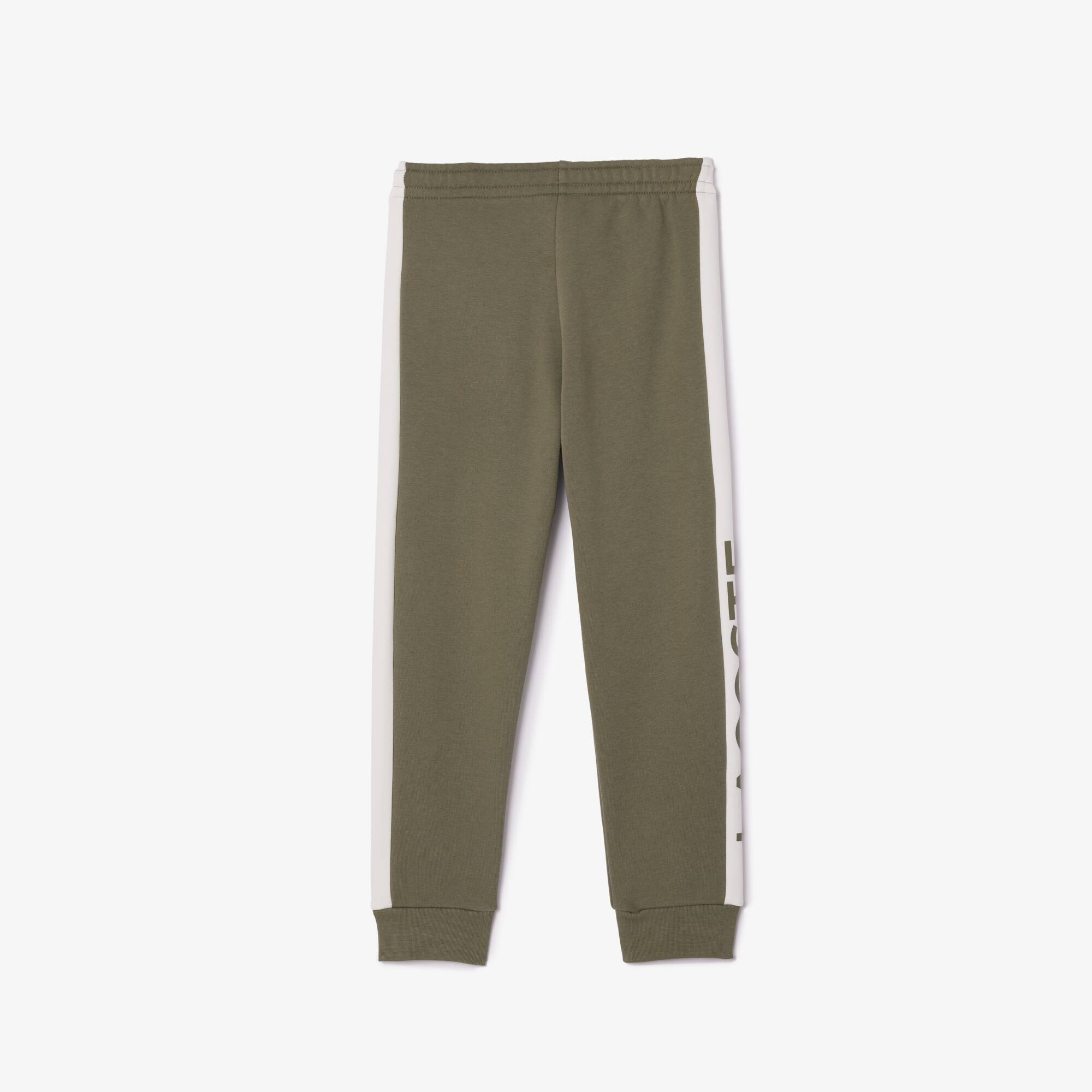 Pantalon de survêtement enfant Lacoste en coton biologique et polyester recyclé Pantalons & Shorts - Vert - Lacoste - Enfant