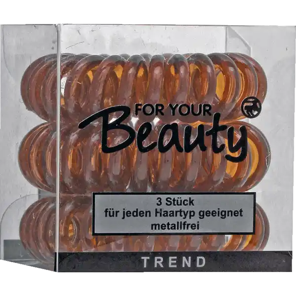 FOR YOUR BEAUTY SPIRALZOPFGUMMI SORTIERT 3 STÜCK
