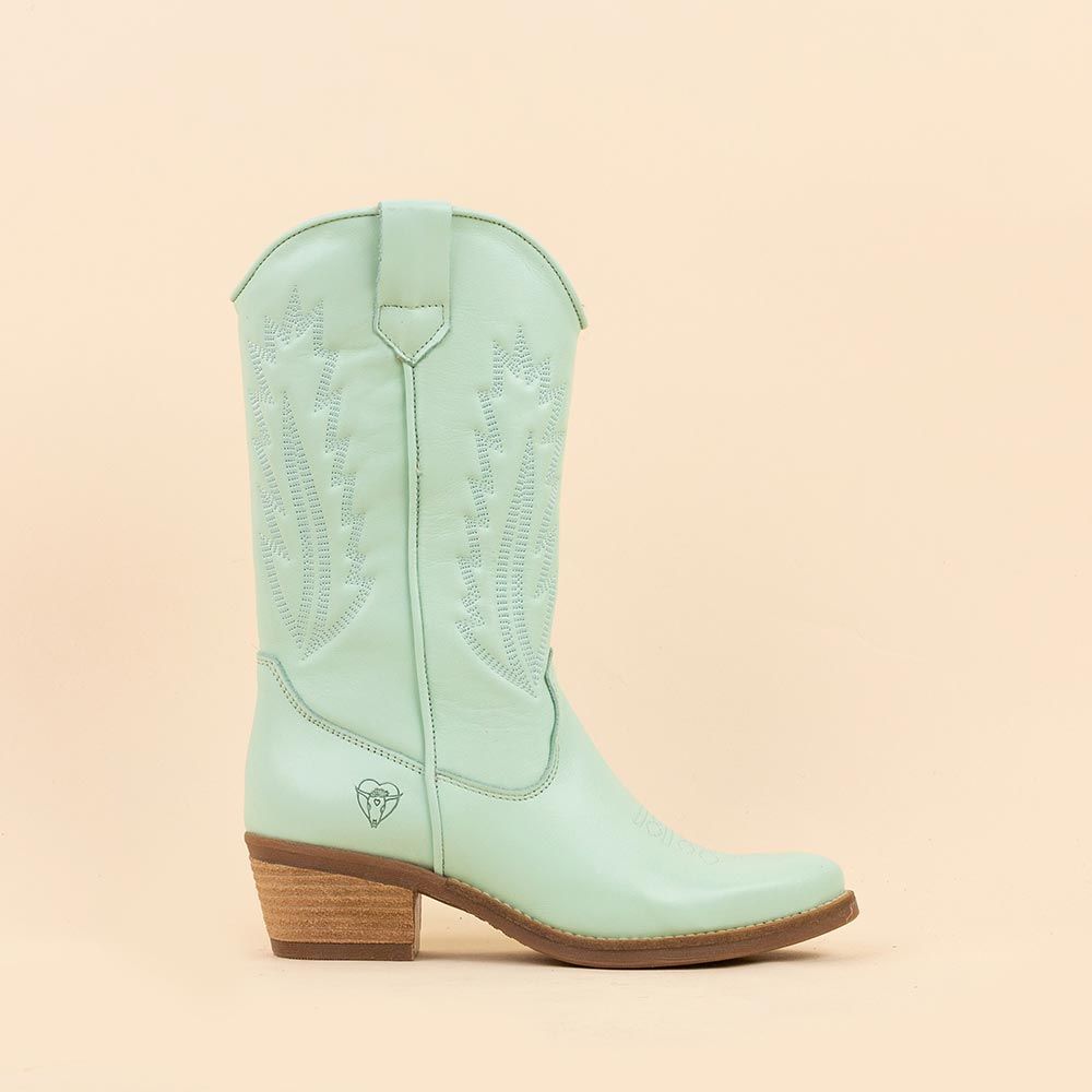 La Pintura cowboyboots Varsy mint met rits