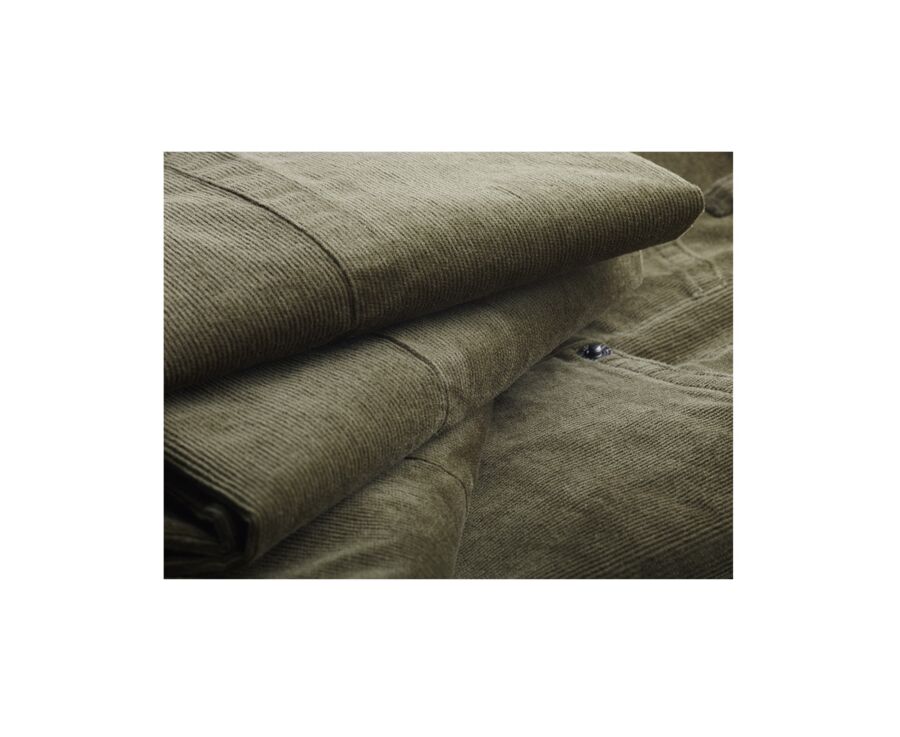 Pantalon 5 poches velours homme Olive - KARS