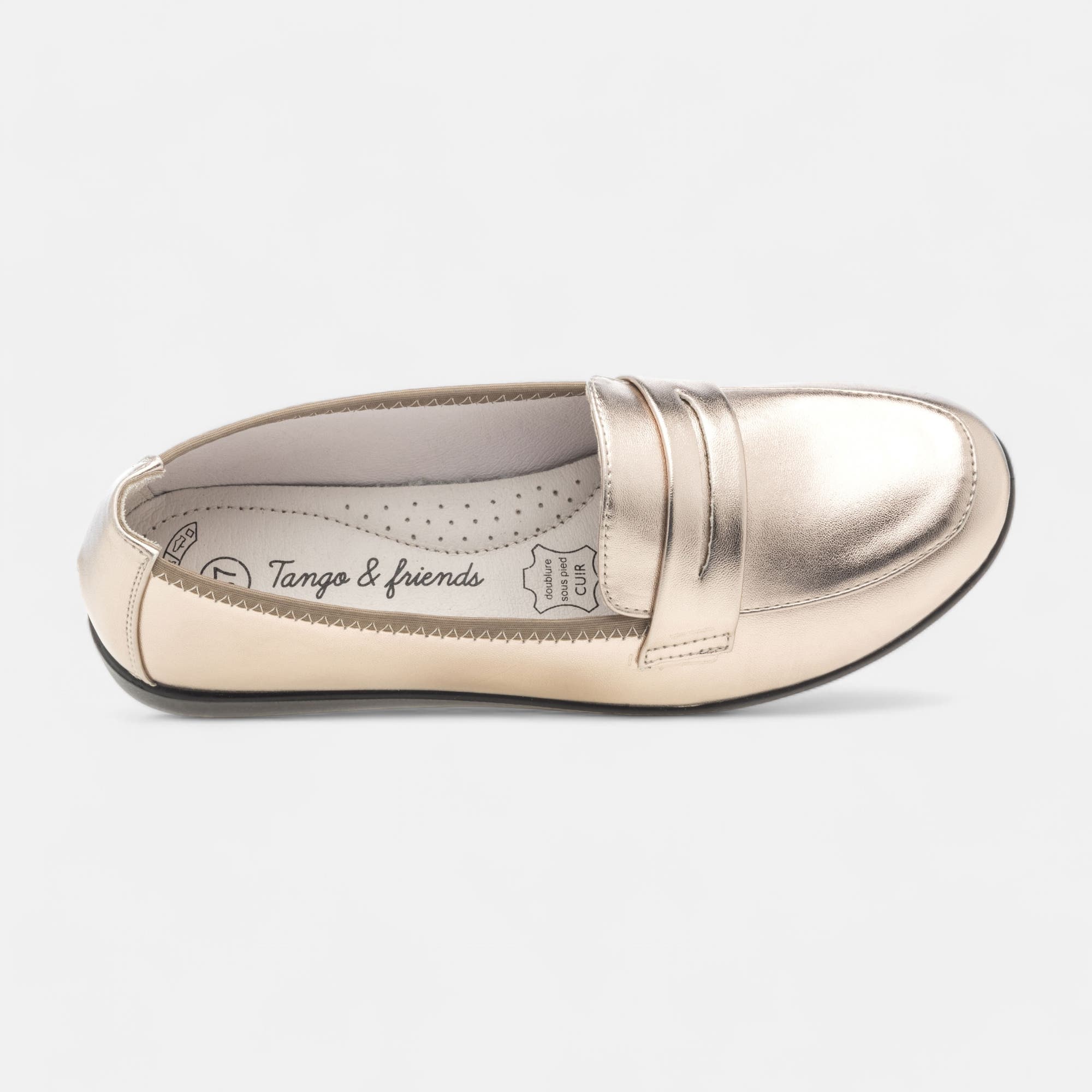 Mocassins pieds sensibles Femme bronze