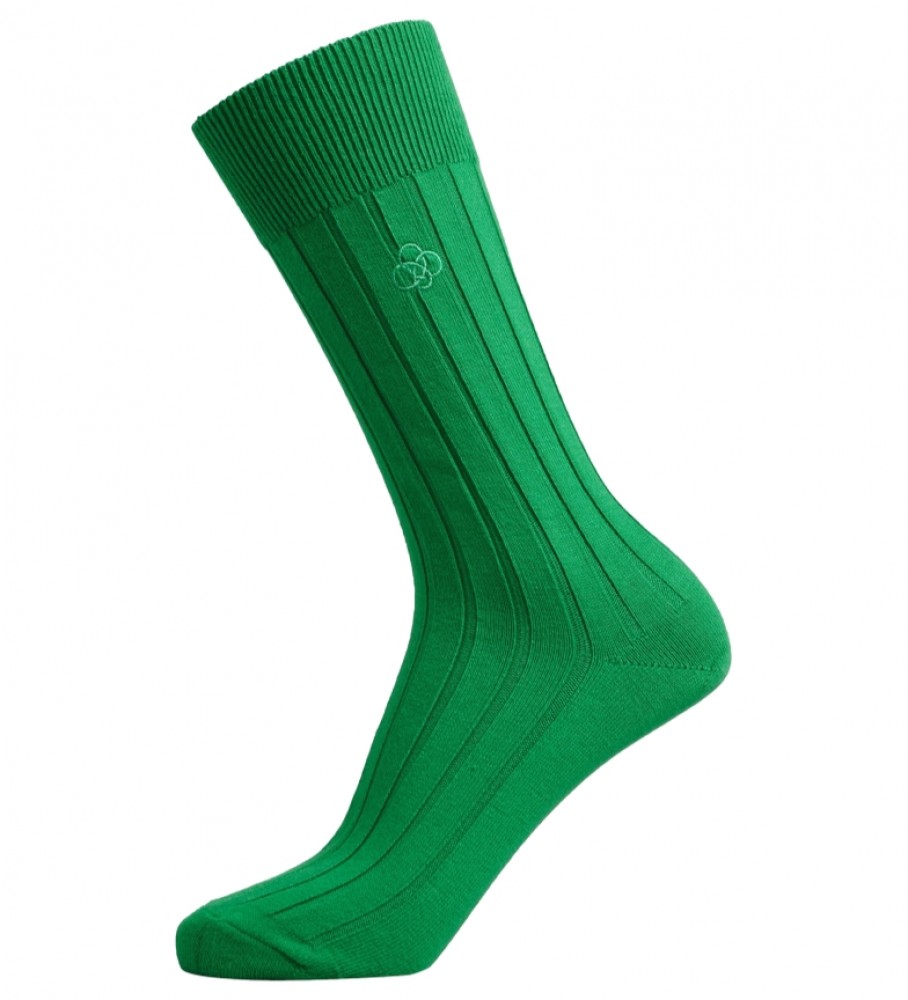 Meias caneladas de algodão orgânico verde da Superdry