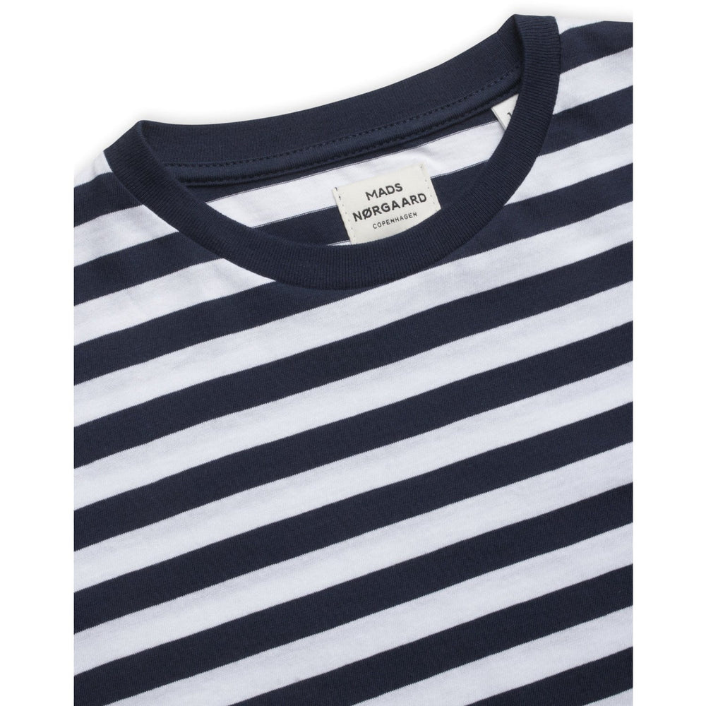 Køb Mads Nørgaard Navy/White Organic Midi Thorlino Tee Fav
