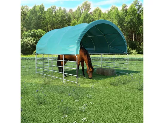 Tente pour bétail PVC 3,7x3,7 m Vert