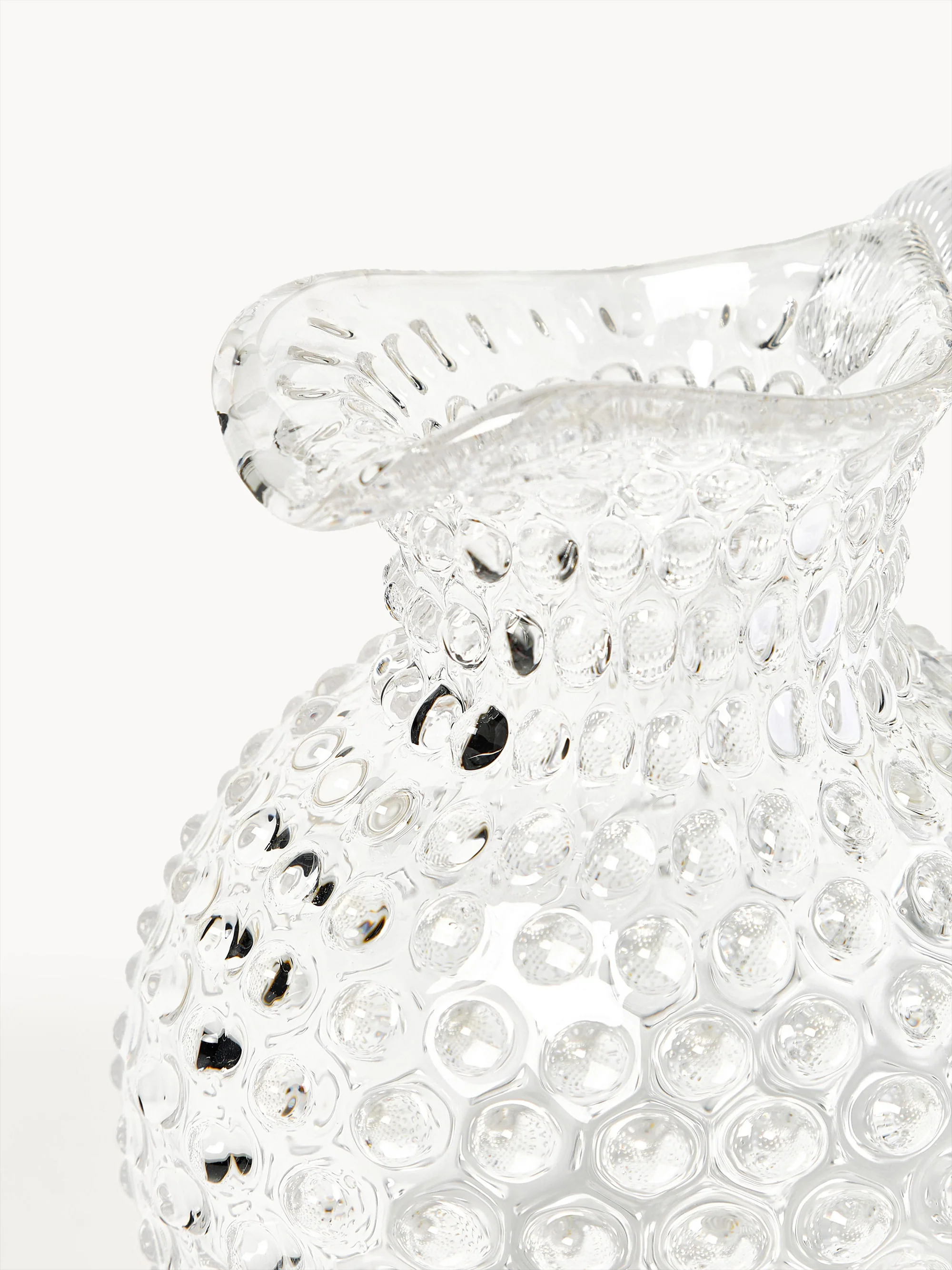Mondgeblazen karaf Hobnail, 2 L