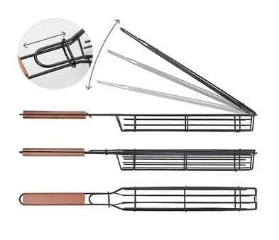 Sett med 2 matchende nonstick-grillkurver
