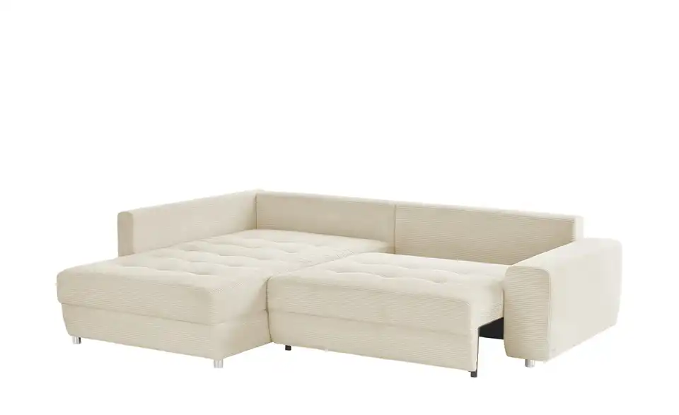 Ecksofa Arissa de Luxe Natur links Cordstoff
