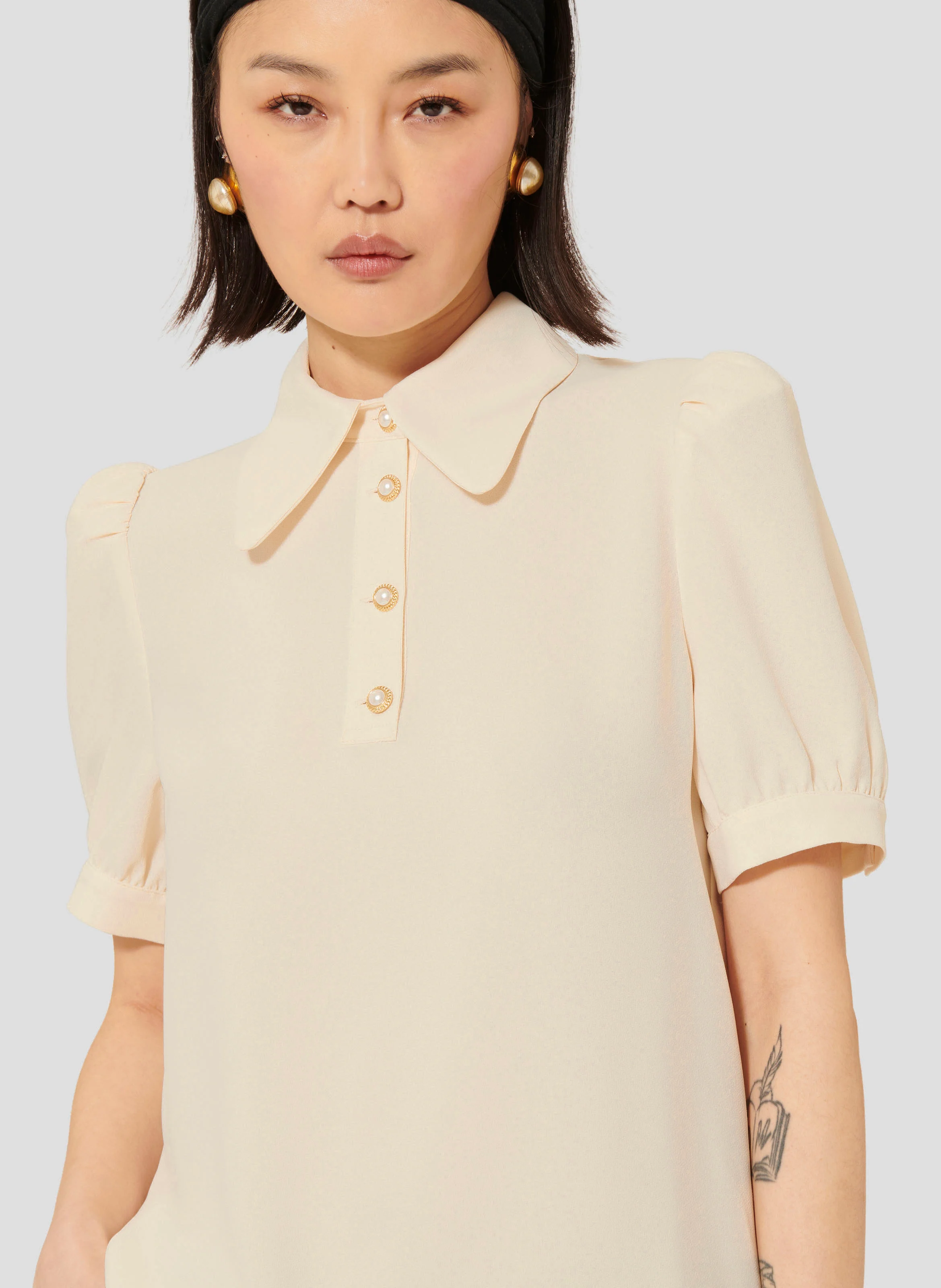 TONINO - Top col polo | Beige