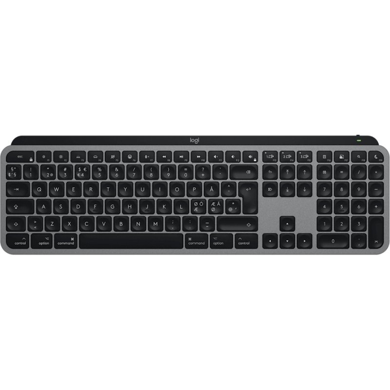 Logitech MX Keys S for Mac clavier Maison Bluetooth QWERTY Nordique Gris