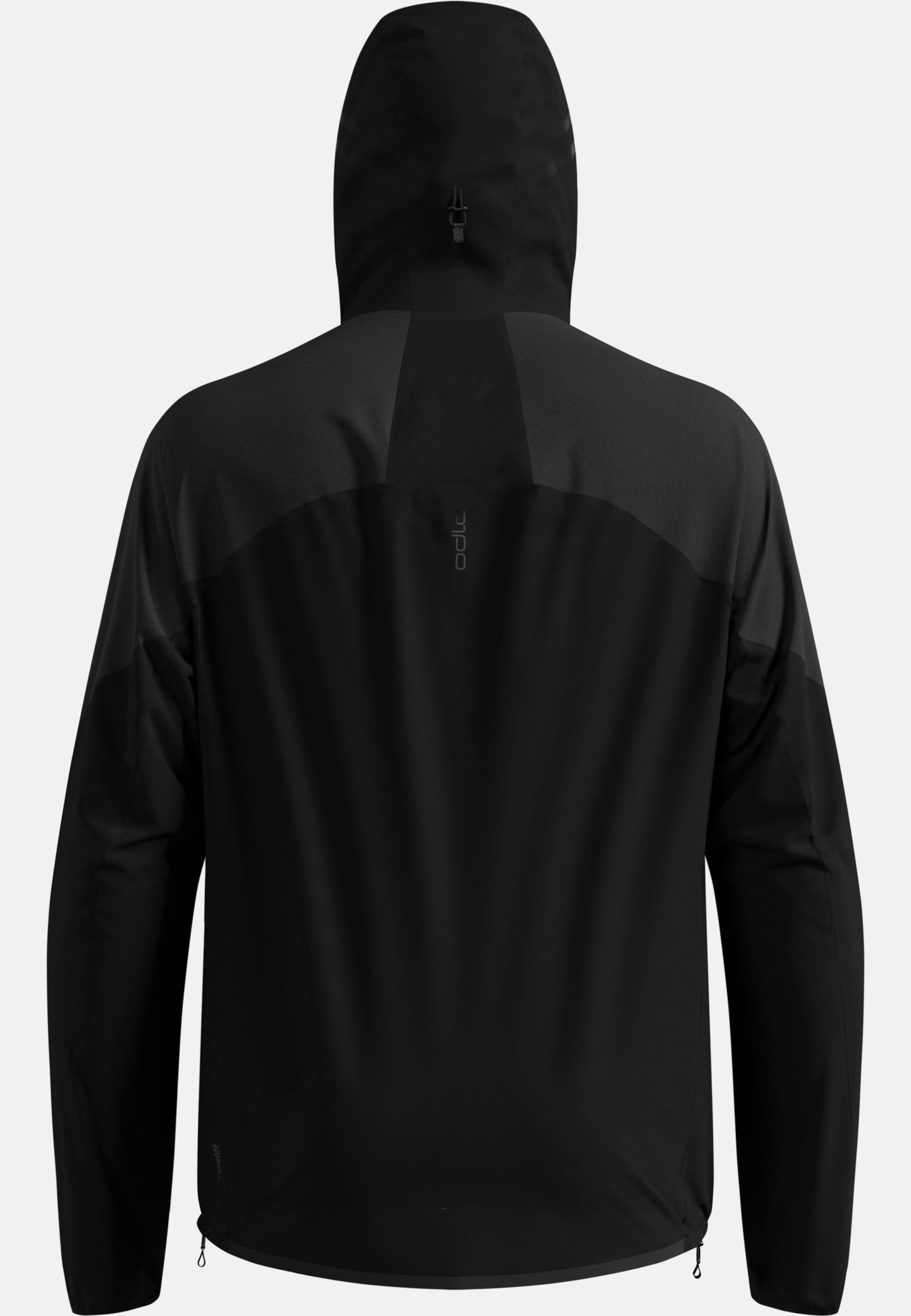Isolierte und wasserdichte Dual Dry Performance Knit Laufjacke in black