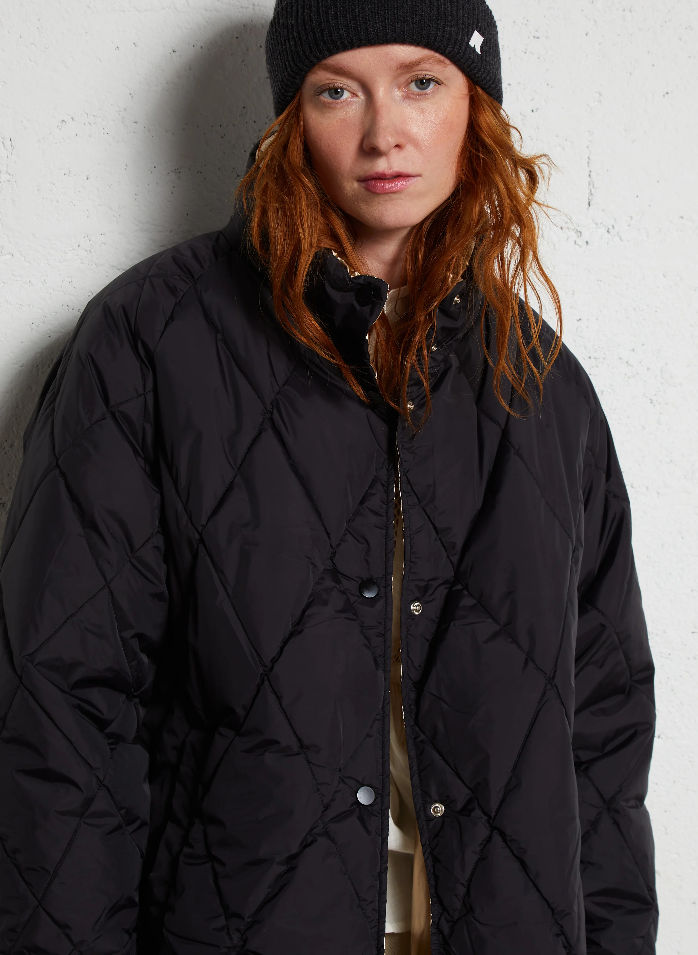 NORA - Doudoune col montant| Noir