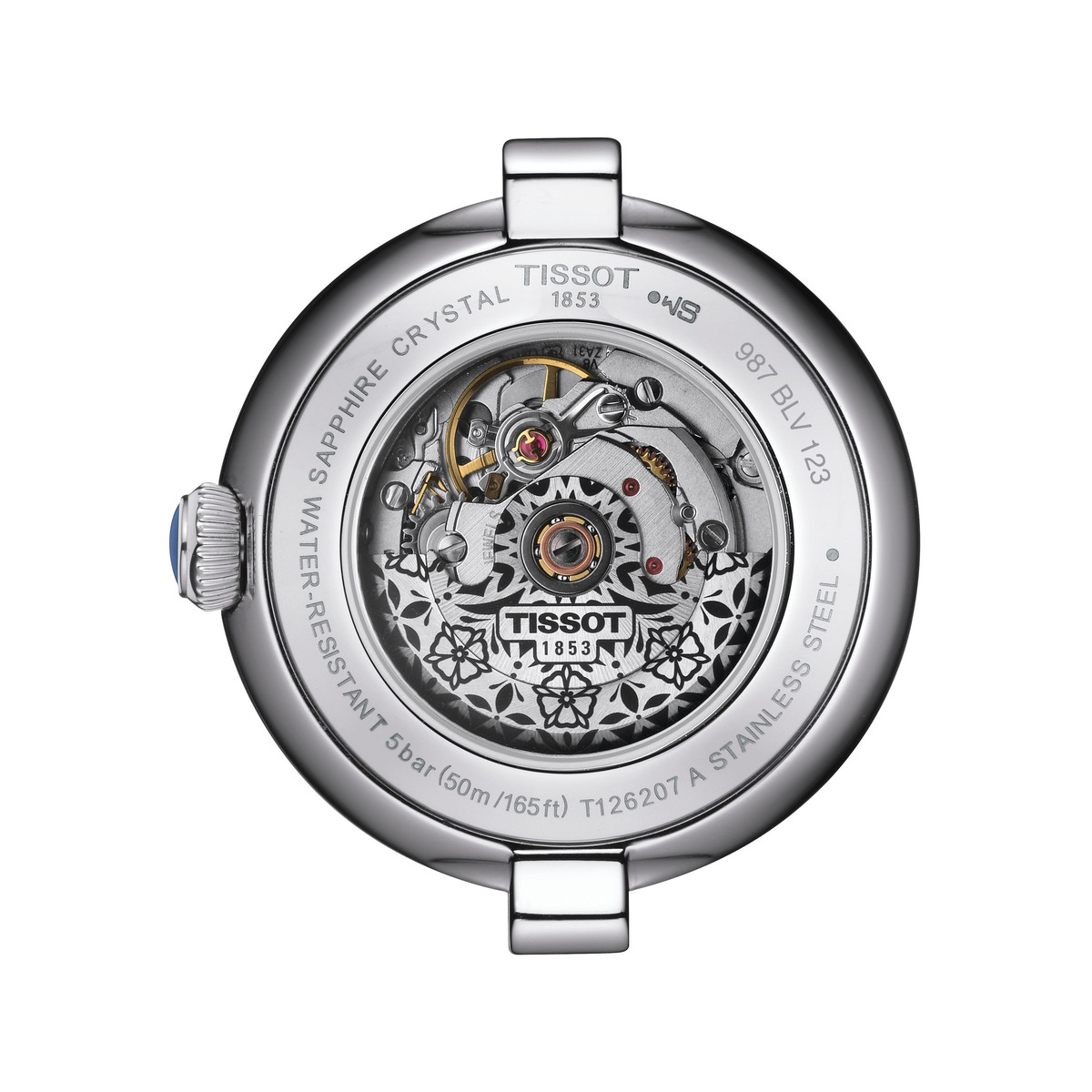 Montre TISSOT T-lady femme automatique, bracelet acier inoxydable gris
