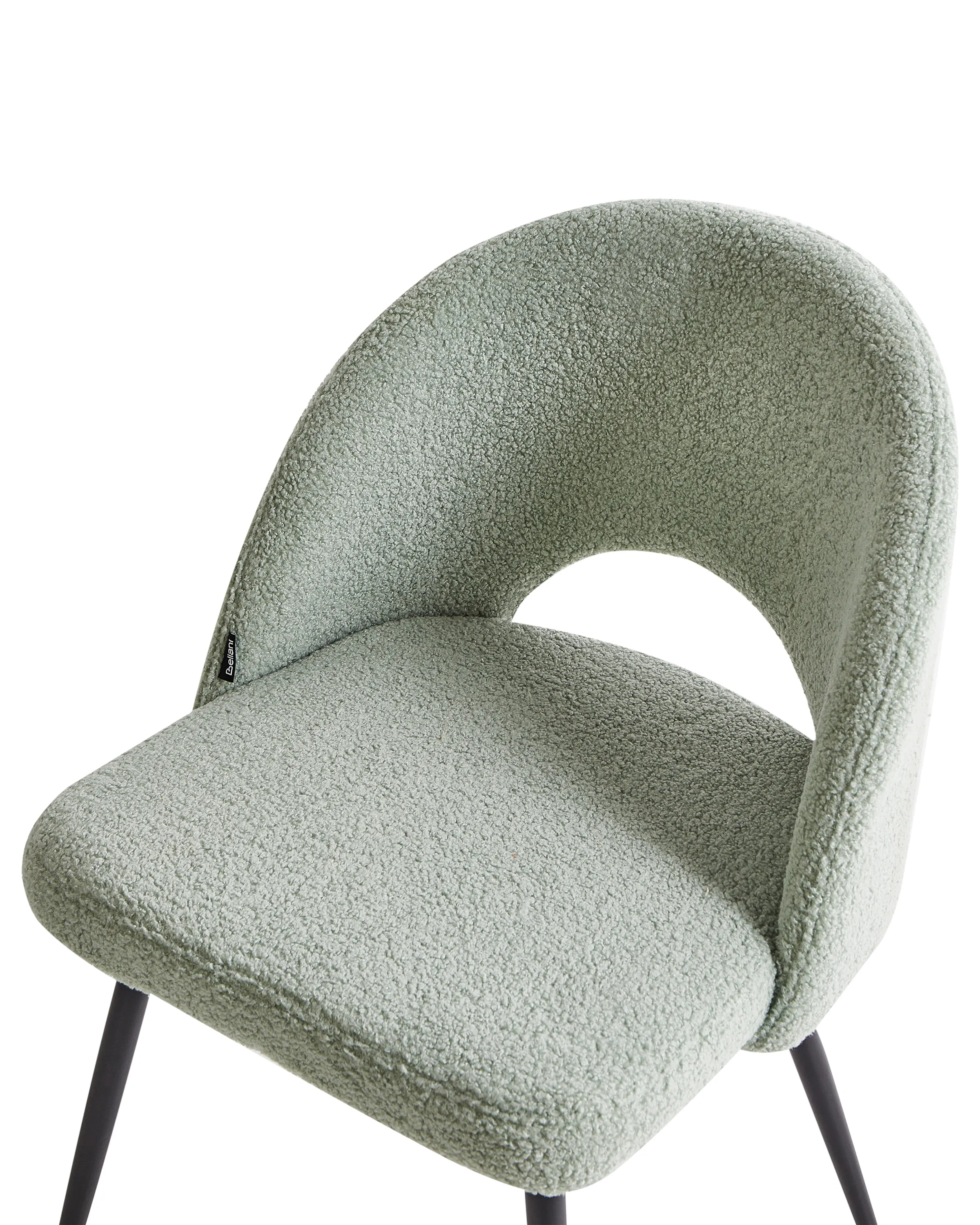 Set van 2 eetkamerstoelen ONAGA Bouclé Lichtgroen