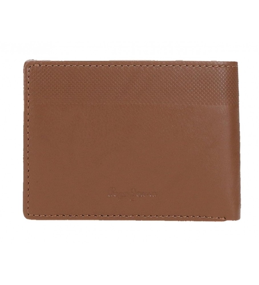 Carteira Pepe Jeans Topper em couro marrom