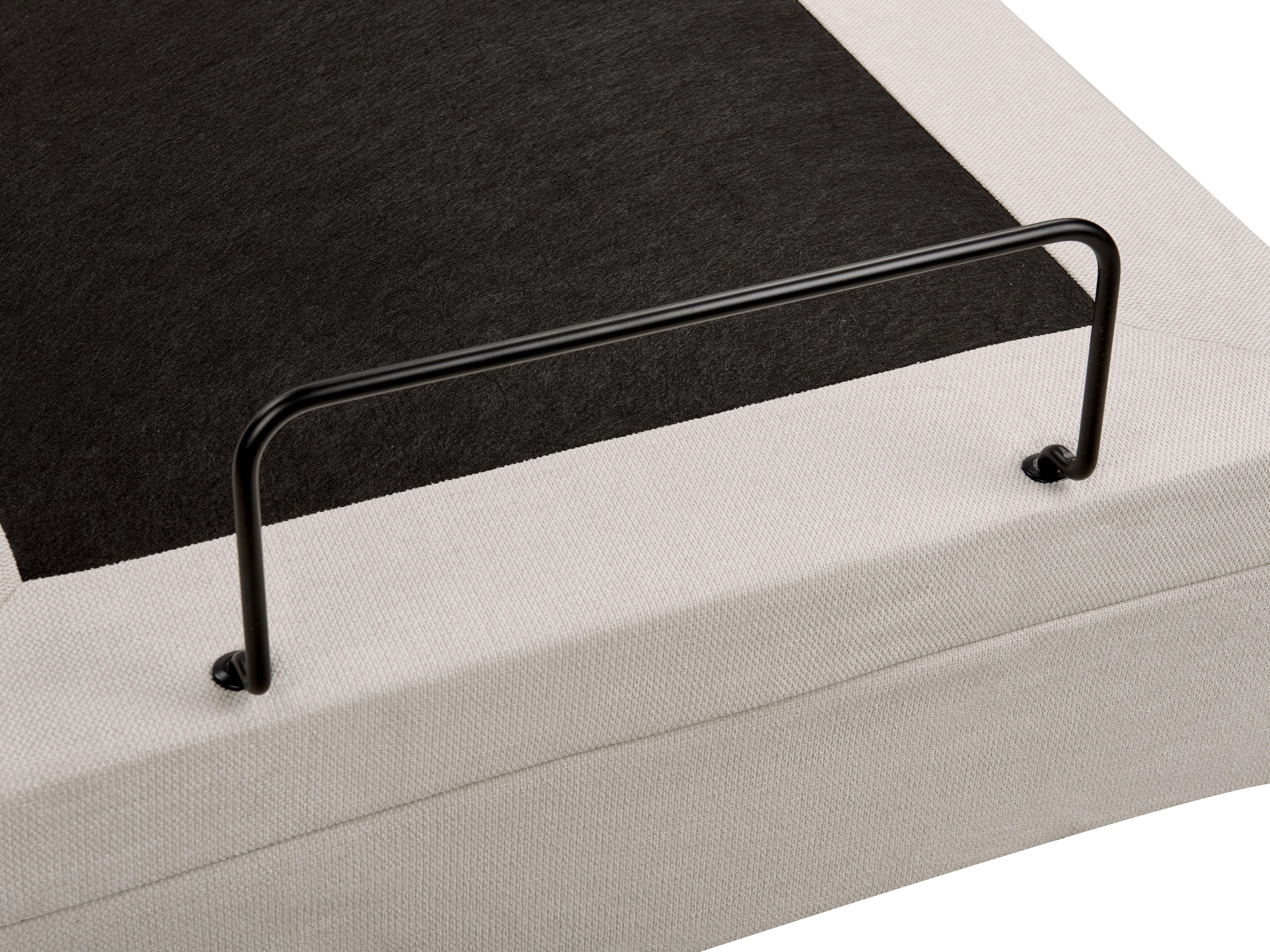 Verstelbaar bed Stof CASTELLAN 90 x 200 cm Lichtbeige