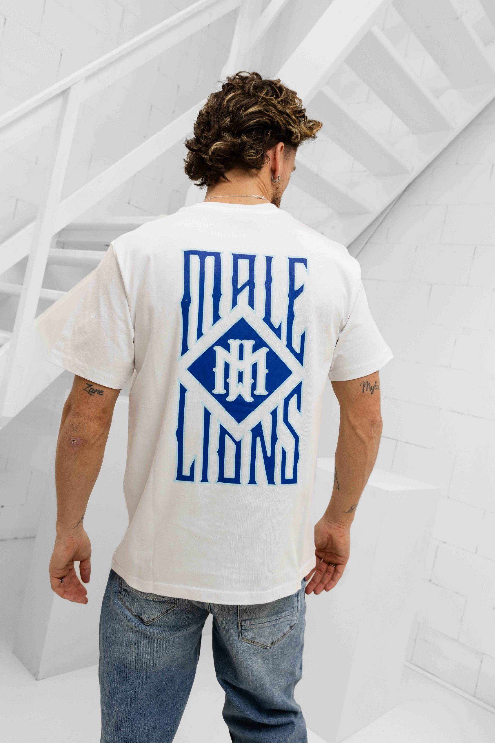 Malelions Gothic Tile T-Shirt Heren Wit