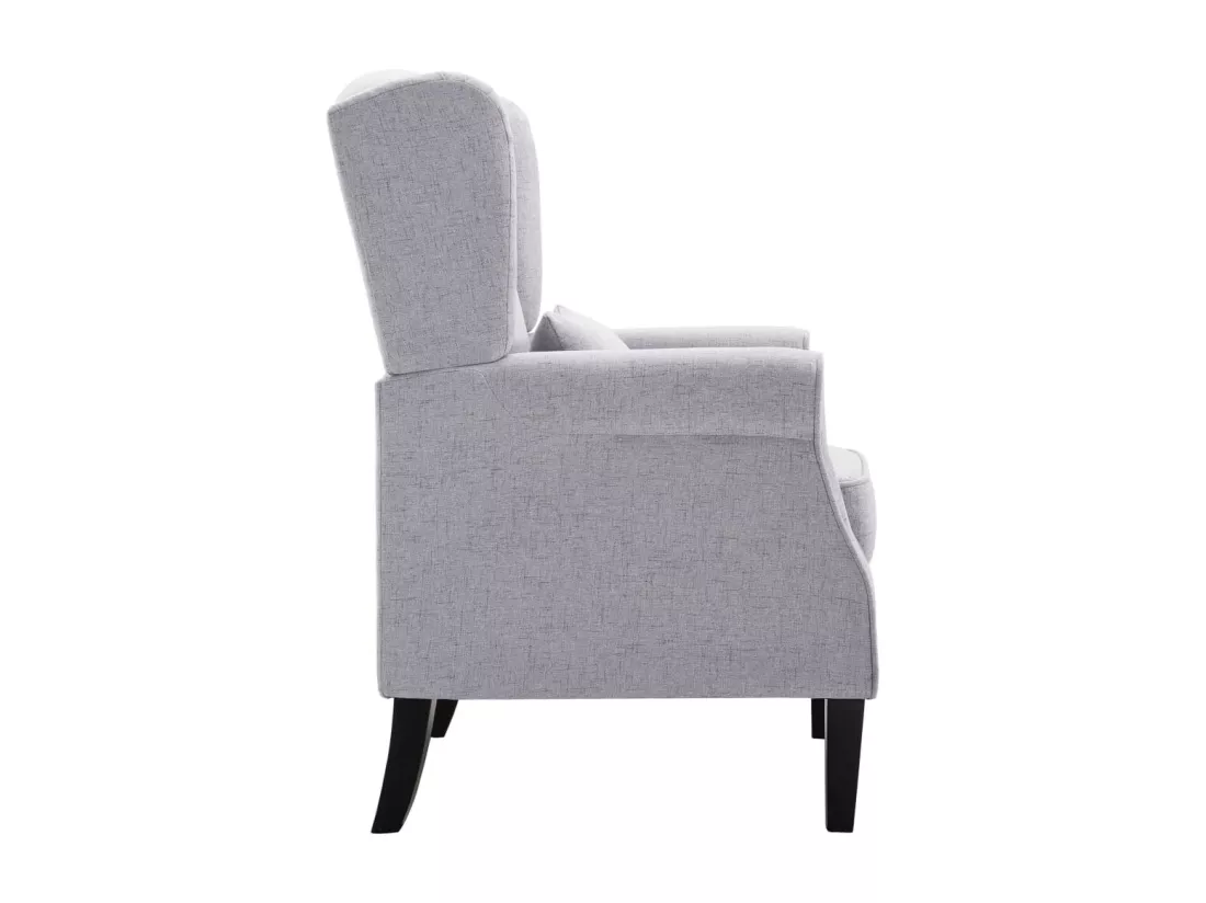 Fauteuil gris clair tissu