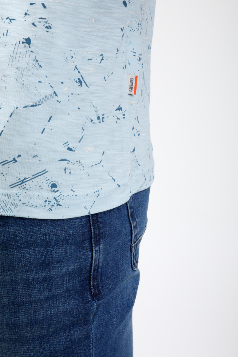 Gabbiano blauwe heren t-shirt