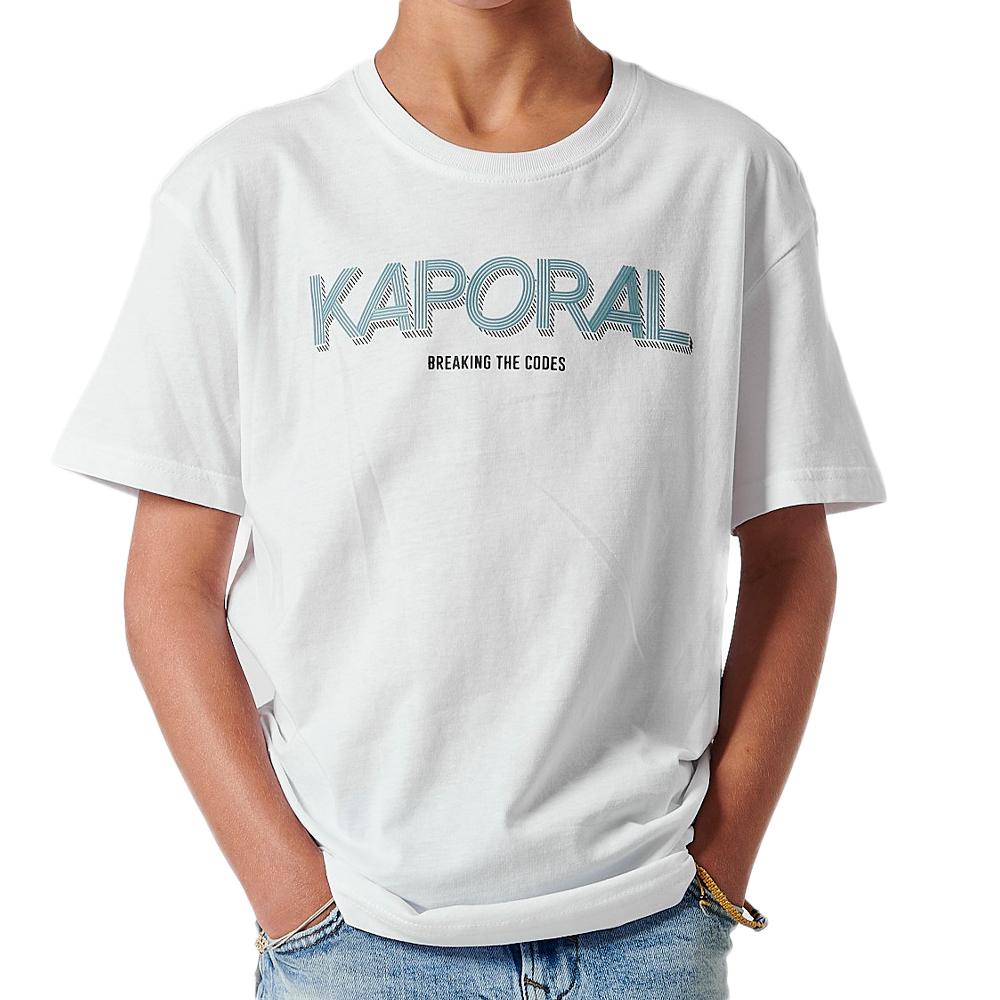Kaporal T-shirt Blanc Garçon Kaporal OWANE24B11-NAV