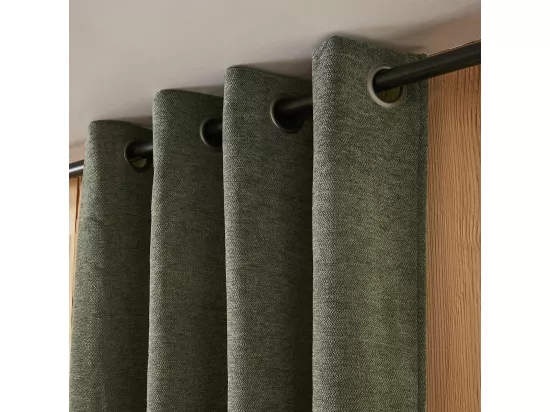 KEYNE - Rideau Thermique Occultant 140 x 180 cm Doublé Polaire Coloris Romarin