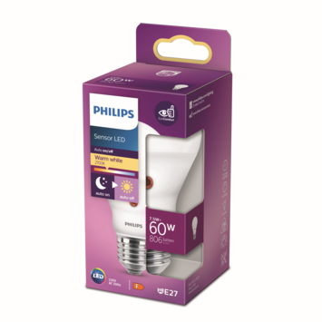 Philips LED peer E27 60W met dag/nacht sensor mat niet dimbaar