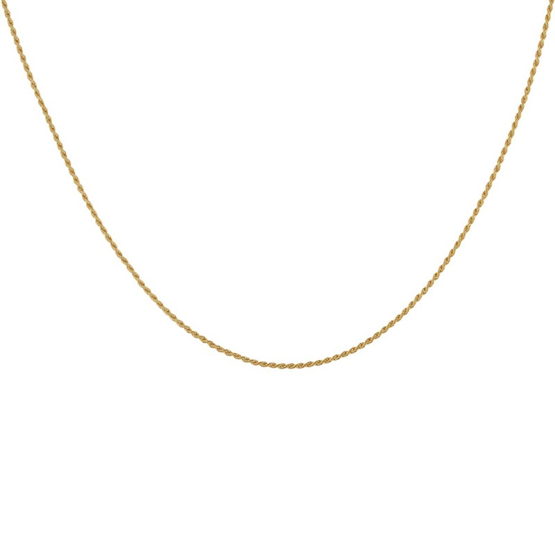 Collier Plaqué Or Mailles Corde 1,75mm