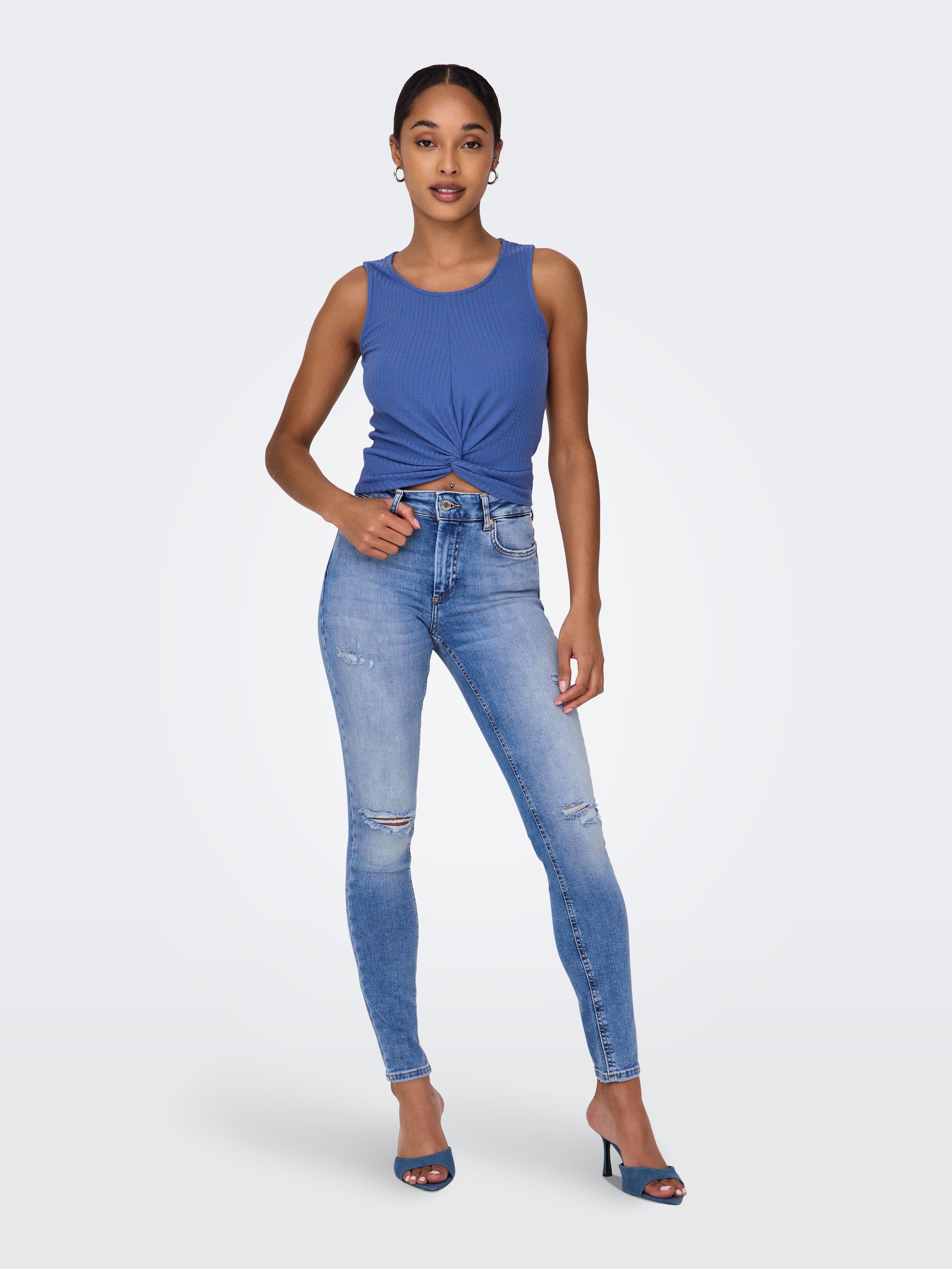 ONLBLUSH Mittlere Taille Skinny Fit Jeans Medium Blue Denim
