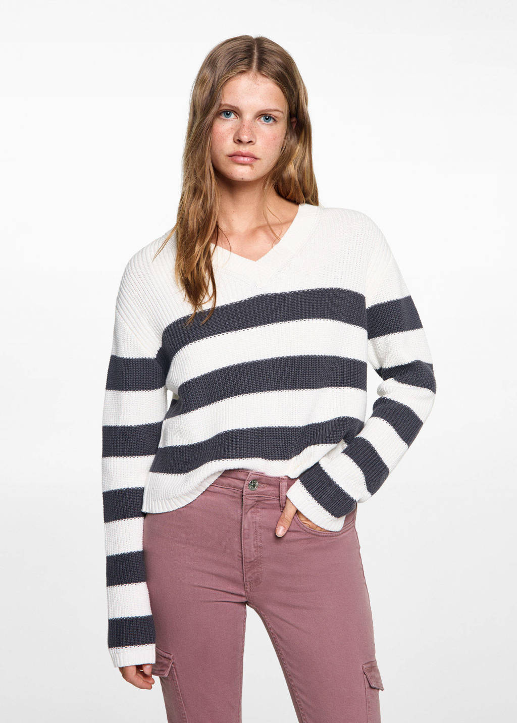 MANGO TEEN flared jeans oudroze