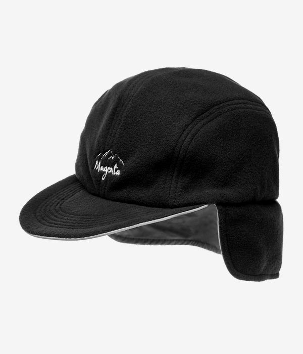 Magenta Reversible Flap Cap (natural black)