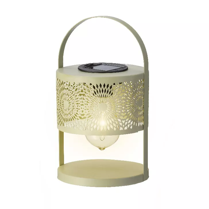 Lanterne solaire de table (H22,5 cm) à LED Vert clair