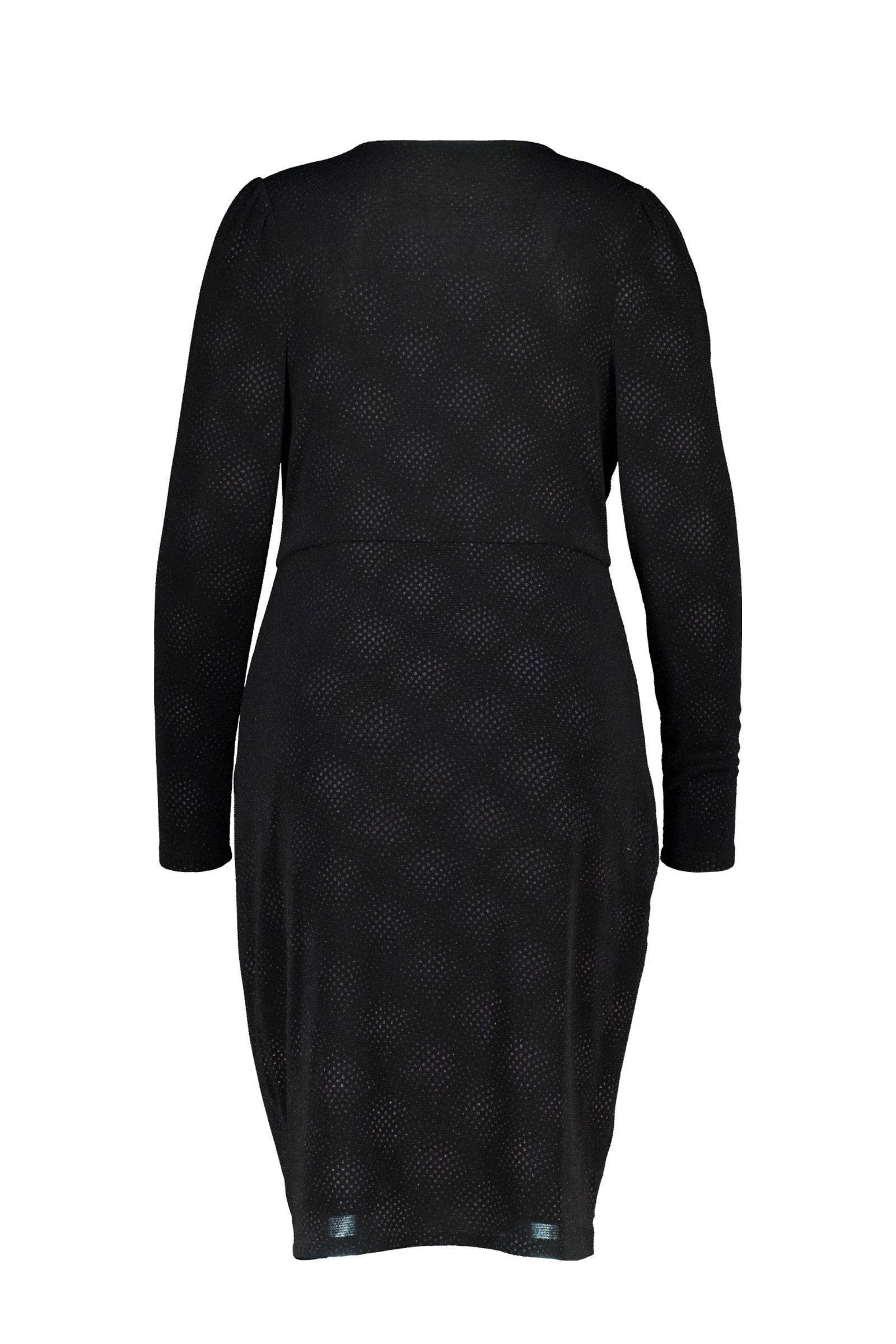 MS Mode korte jurk lurex zwart